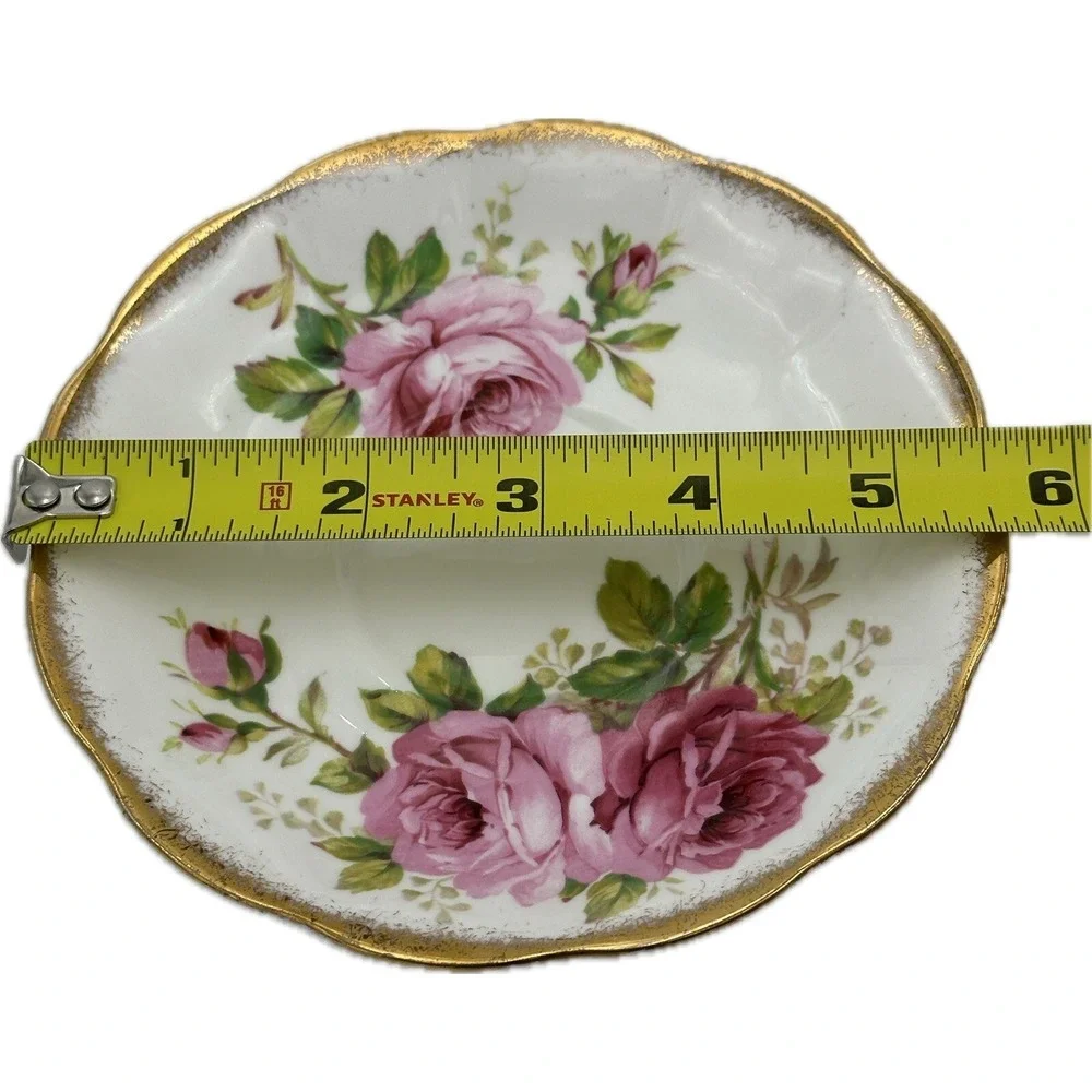 Royal Albert‎ American Beauty White Background Gold Trim Replacement Saucer 5.5